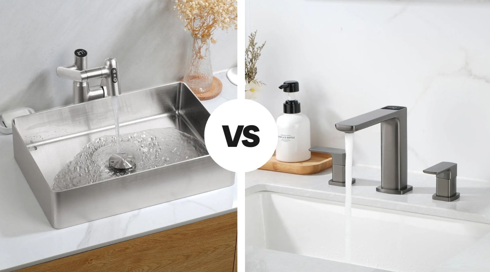 Stainless Steel vs. Ceramic Vessel Sinks: Which is Better? - Lefton Home