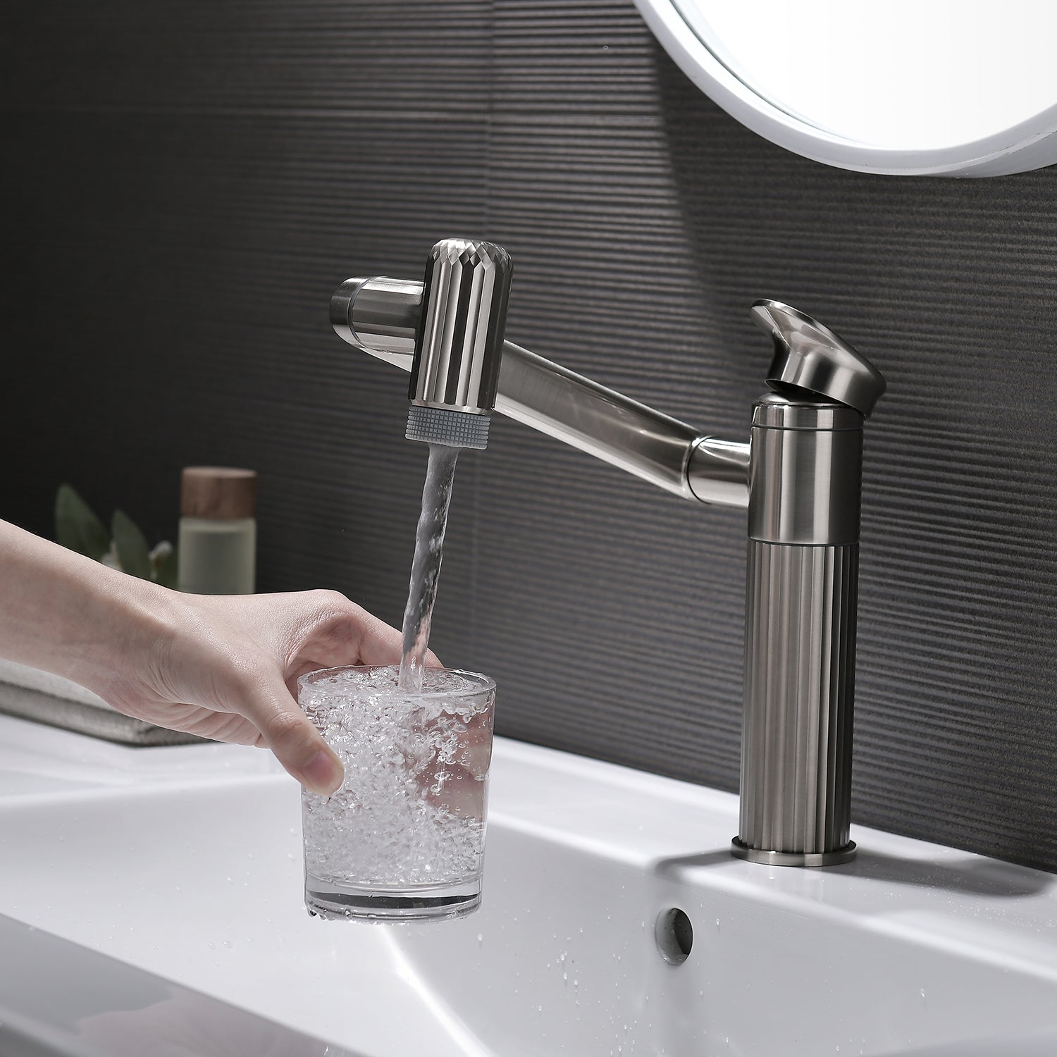 Lefton 360° Rotatable Single - Hole Faucet - BF2208 - Bathroom Faucets - Lefton Home