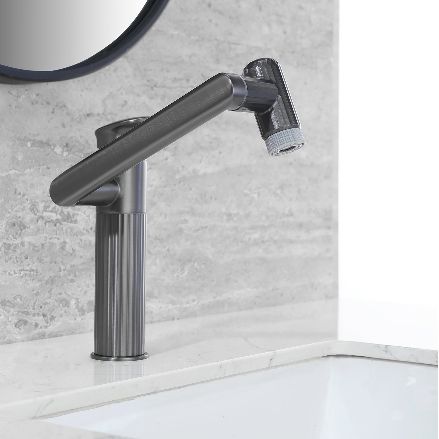 Lefton 360° Rotatable Single - Hole Faucet - BF2208 - Bathroom Faucets - Lefton Home