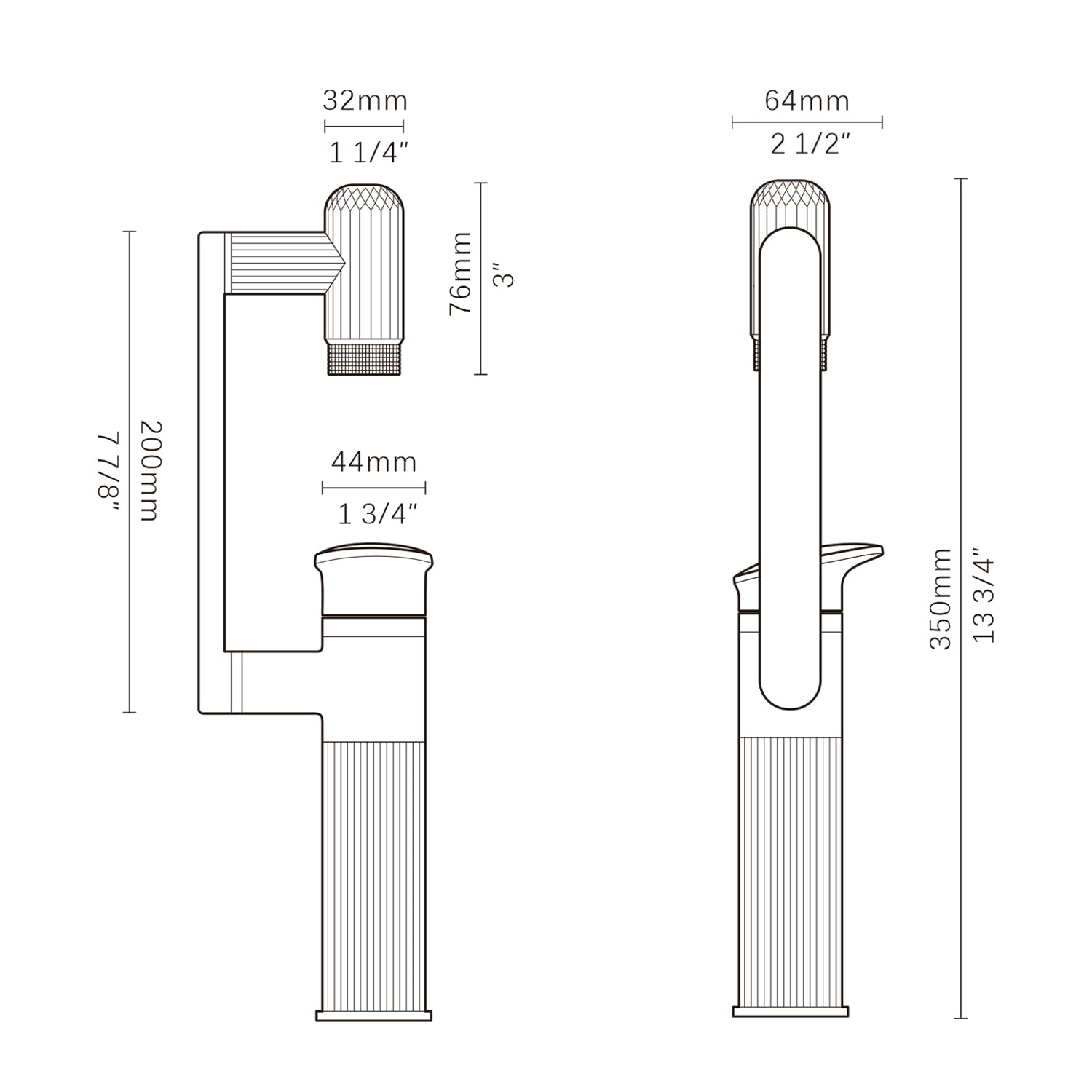 Lefton 360° Rotatable Single - Hole Faucet - BF2208 - Bathroom Faucets - Lefton Home