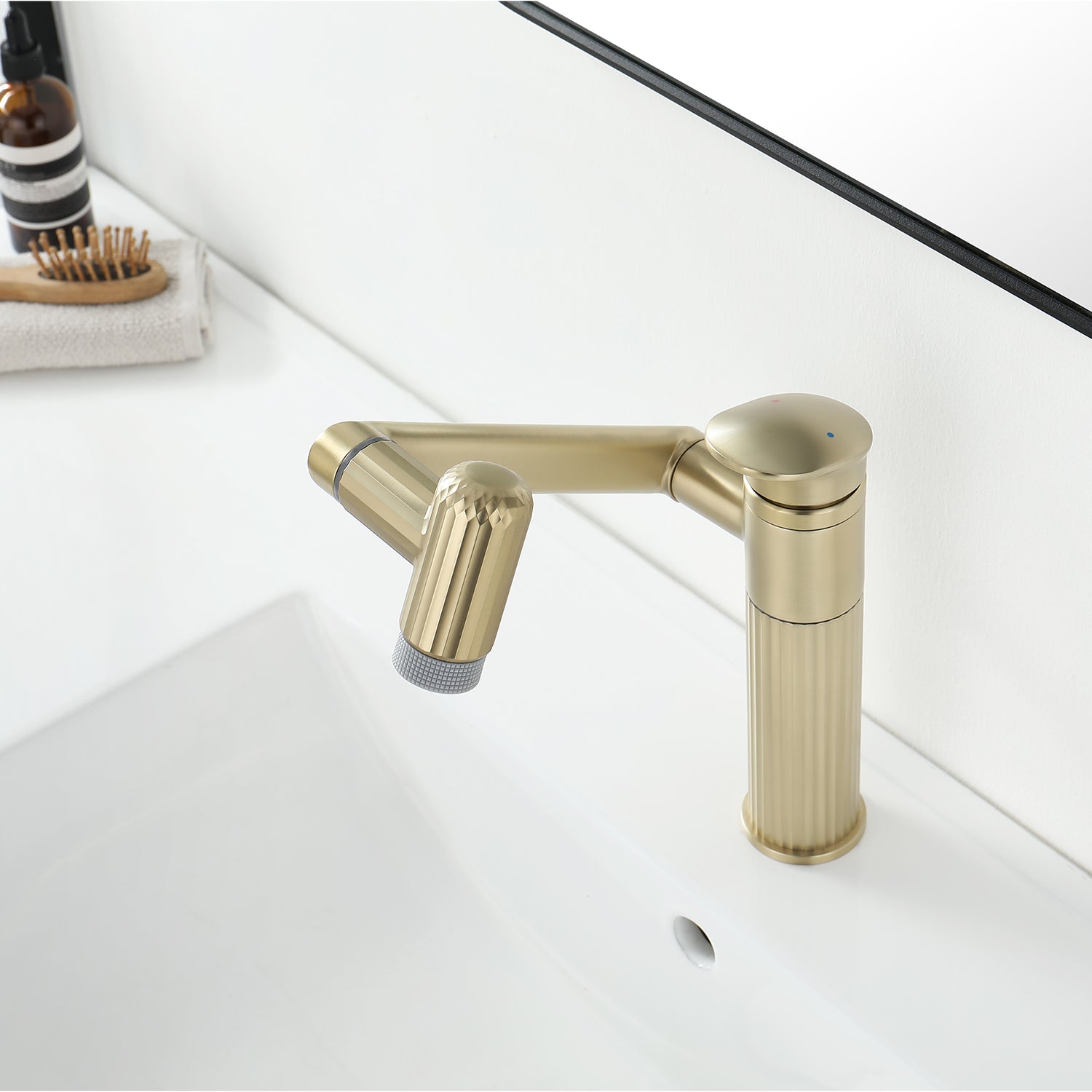 Lefton 360° Rotatable Single - Hole Bathroom Faucet - BF2208 - Bathroom Faucets - Lefton Home