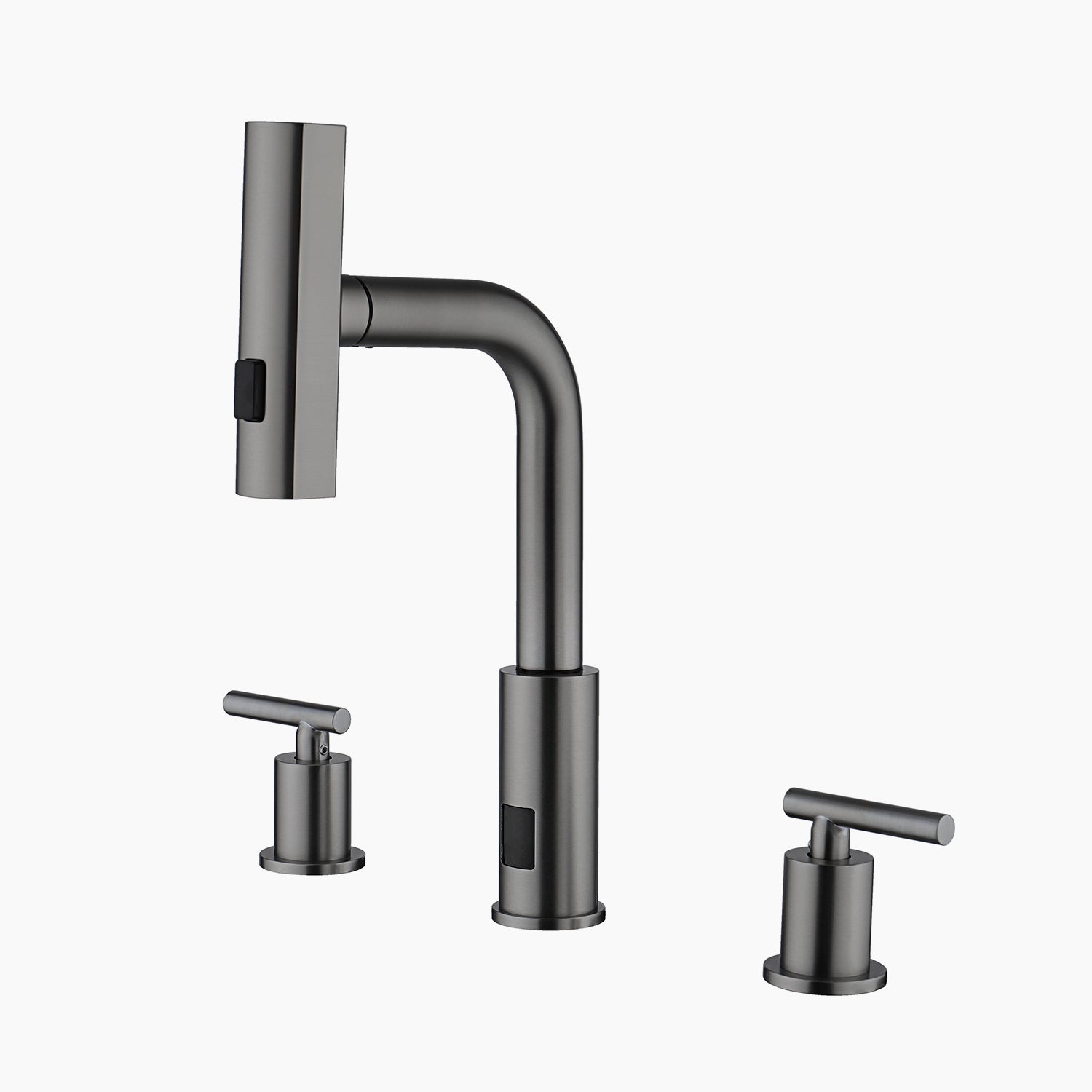 Lefton Two - Handle Widespread Waterfall & Pull - Out Bathroom Faucet with Temperature Display - BFWS2401