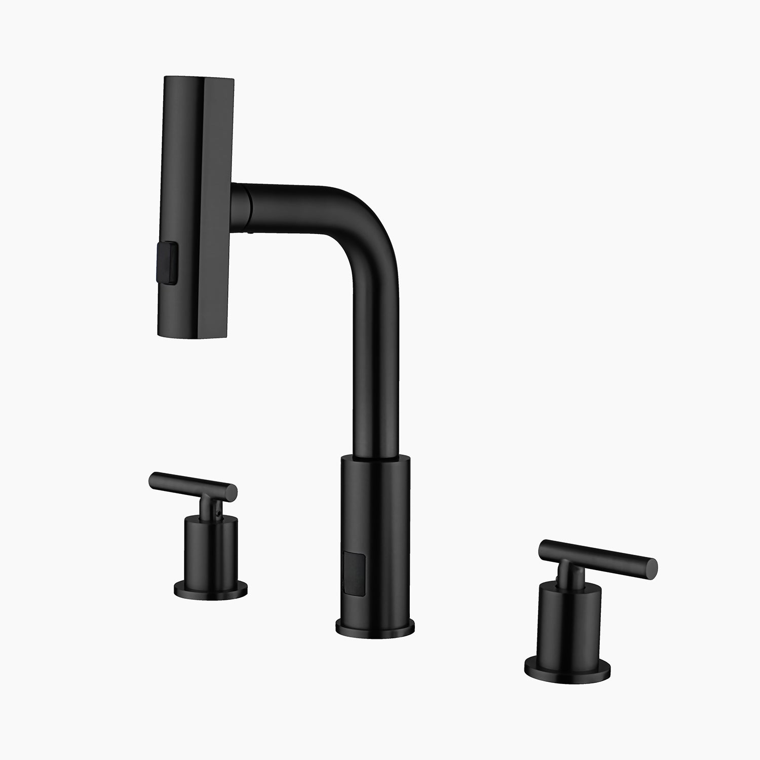 Lefton Two - Handle Widespread Waterfall & Pull - Out Bathroom Faucet with Temperature Display - BFWS2401