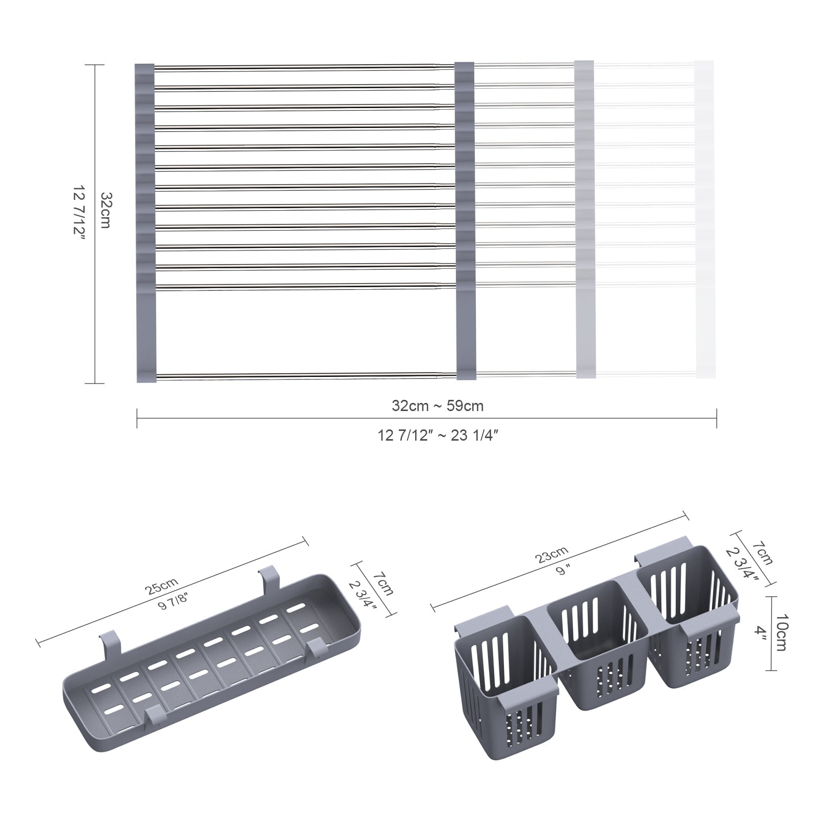 Lefton Expandable Roll Up Dish Drying Rack - DDR2201 - Kitchen Accessories - Lefton Home