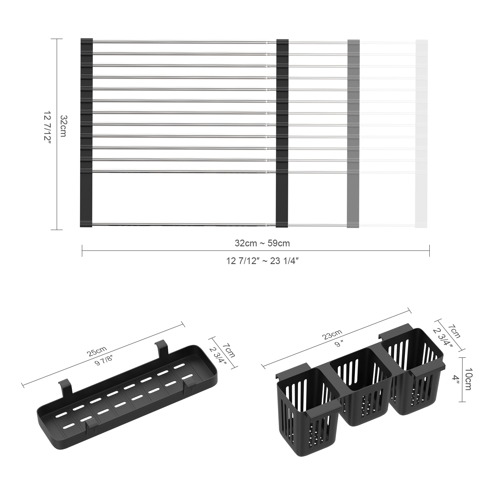 Lefton Expandable Roll Up Dish Drying Rack - DDR2201 - Kitchen Accessories - Lefton Home