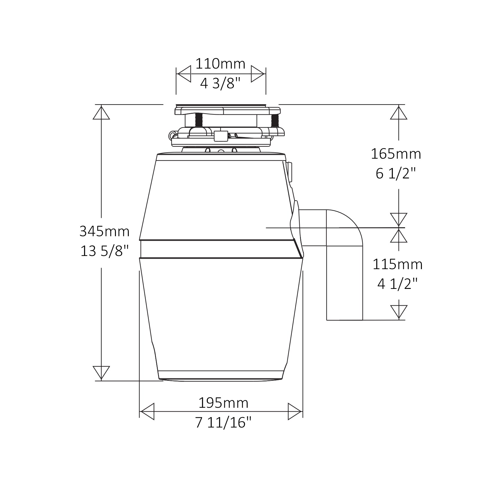 Lefton 3/4 HP Continuous Feed Food Waste Garbage Disposal - LGD - 714 - Kitchen Accessories - Lefton Home