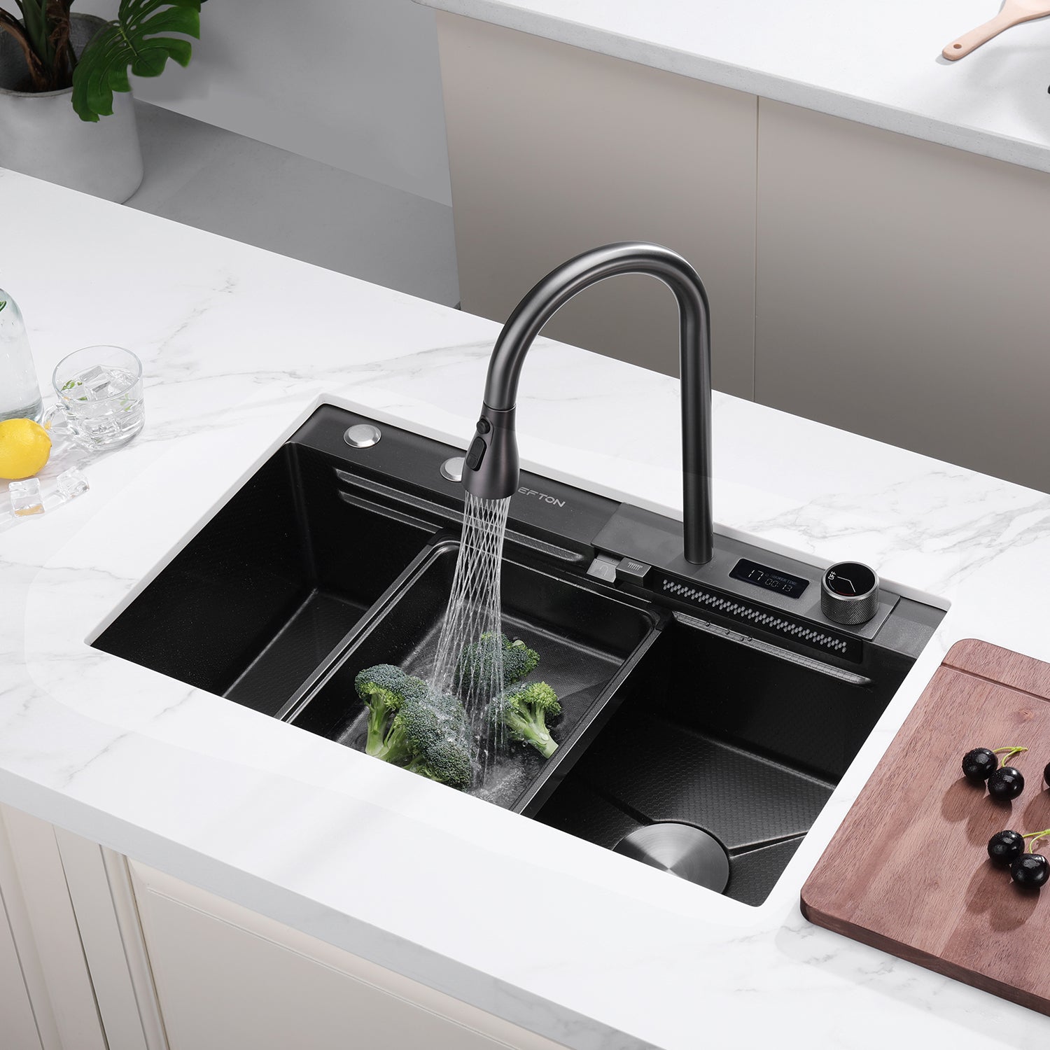 Refurbished - Lefton Workstation Kitchen Sink KS2204 - 2A - AU - Kitchen Sinks - Lefton Home