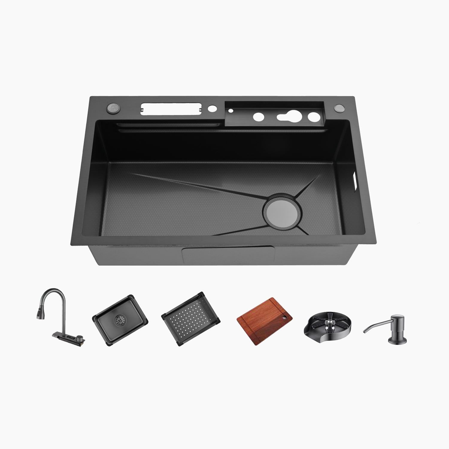 Refurbished - Lefton Workstation Kitchen Sink KS2204 - 2B - Kitchen Sinks - Lefton Home