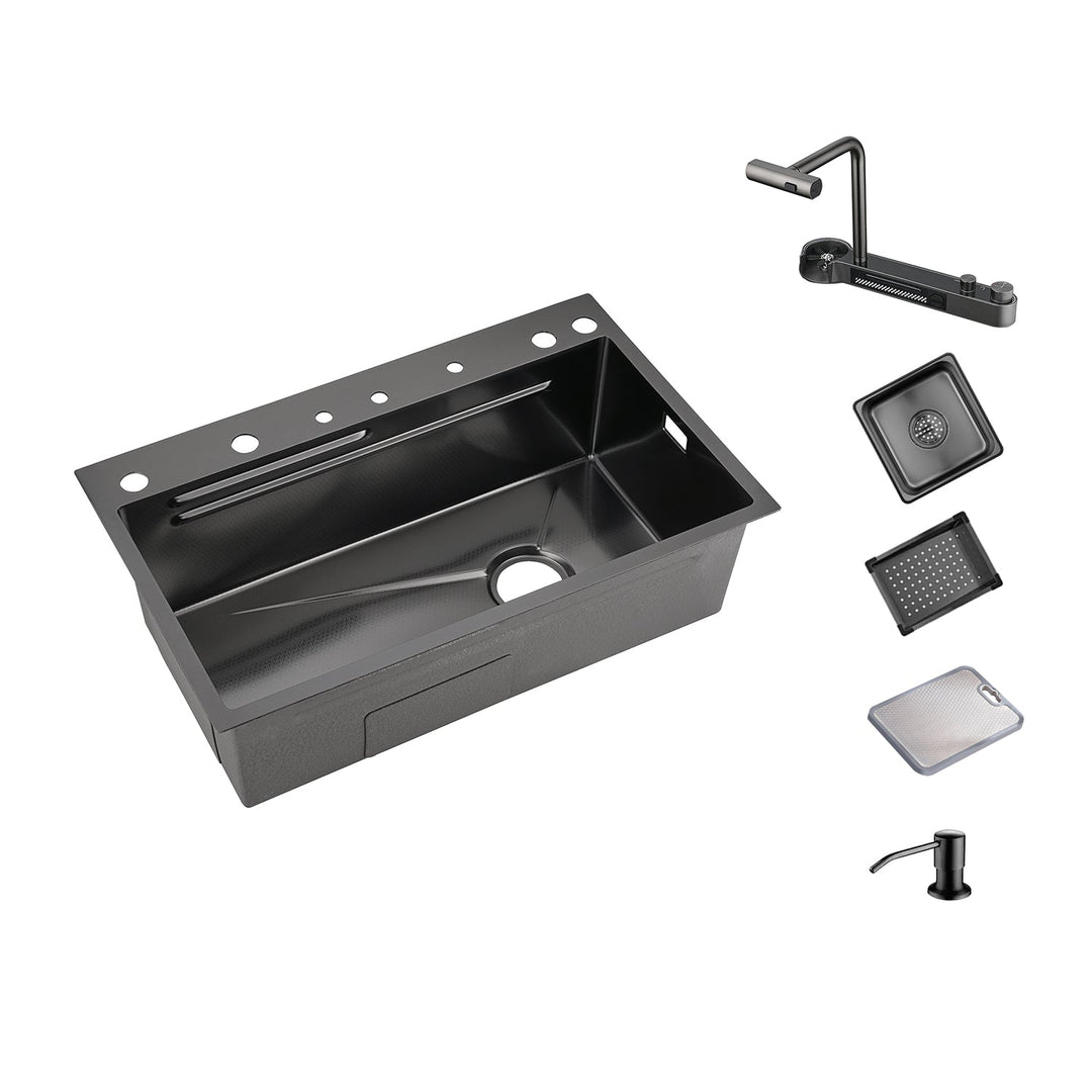 Lefton Stainless Steel Single Bowl Kitchen Sink Set Ks2208 – Lefton Home