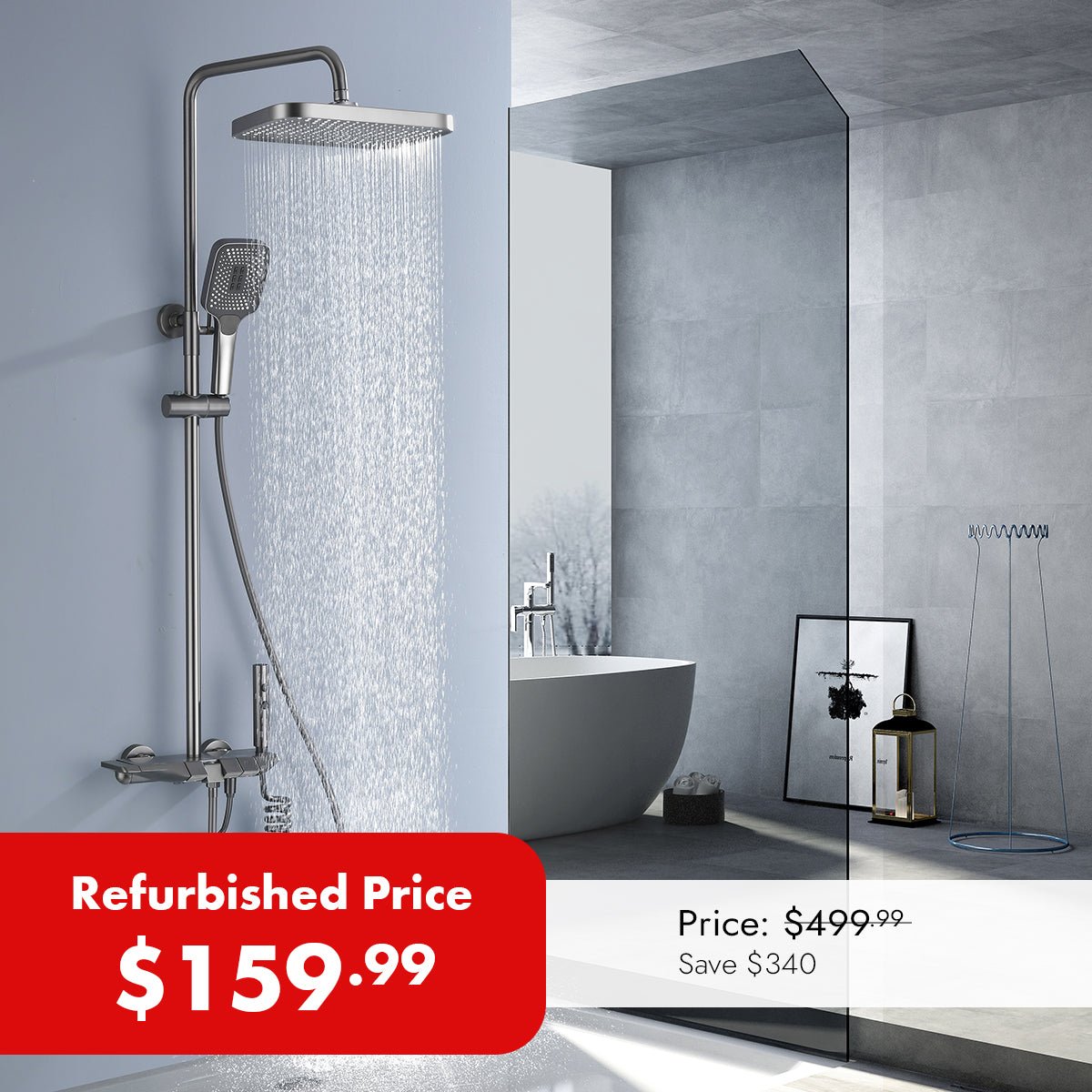 Refurbished - Lefton Thermostatic Shower System SS2201 - Shower Systems - Lefton Home