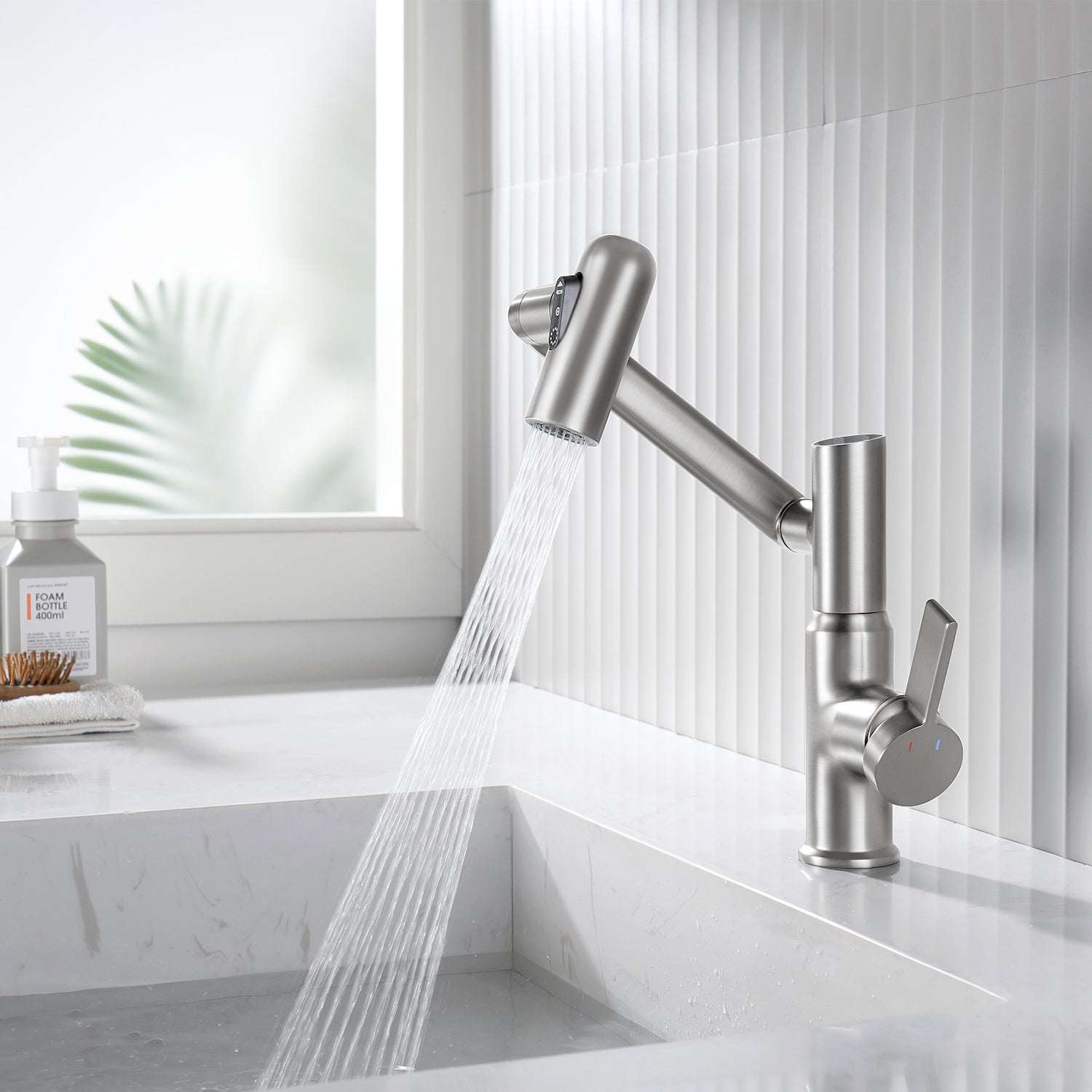 Lefton Single - Hole Rotatable Faucet with Temperature Display - BF2204 - Bathroom Faucets - Lefton Home