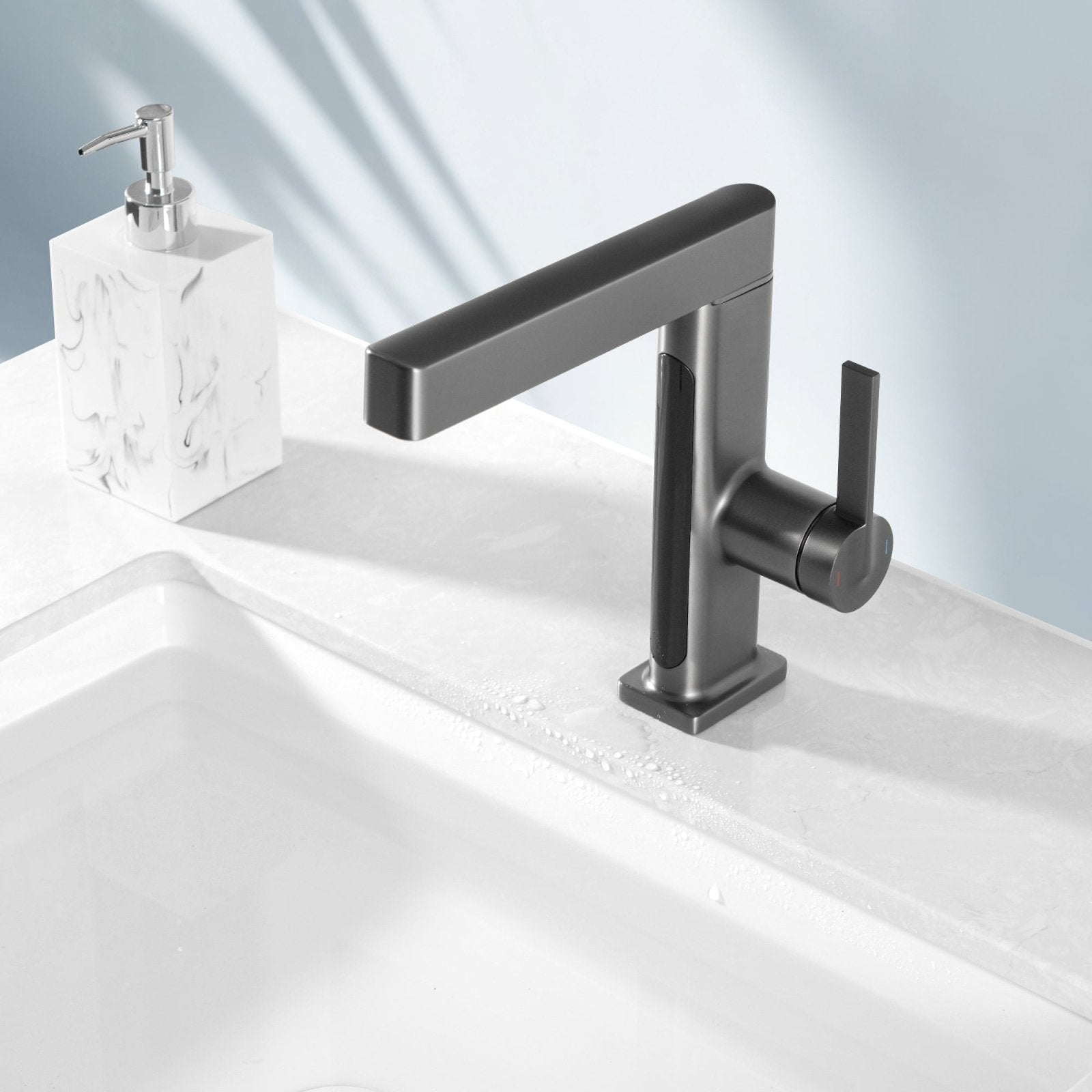 Lefton Single - Hole Pull - Out Faucet with Temperature Display - BF2206 - Bathroom Faucets - Lefton Home